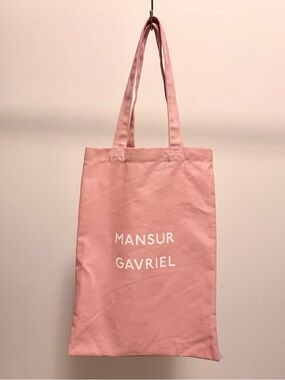 Mansur Gavriel Pink Canvas Logo Tote